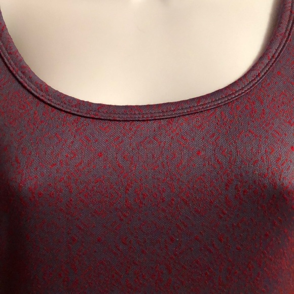 LuLaroe Red and Gray pattern Dress - Picture 3 of 7